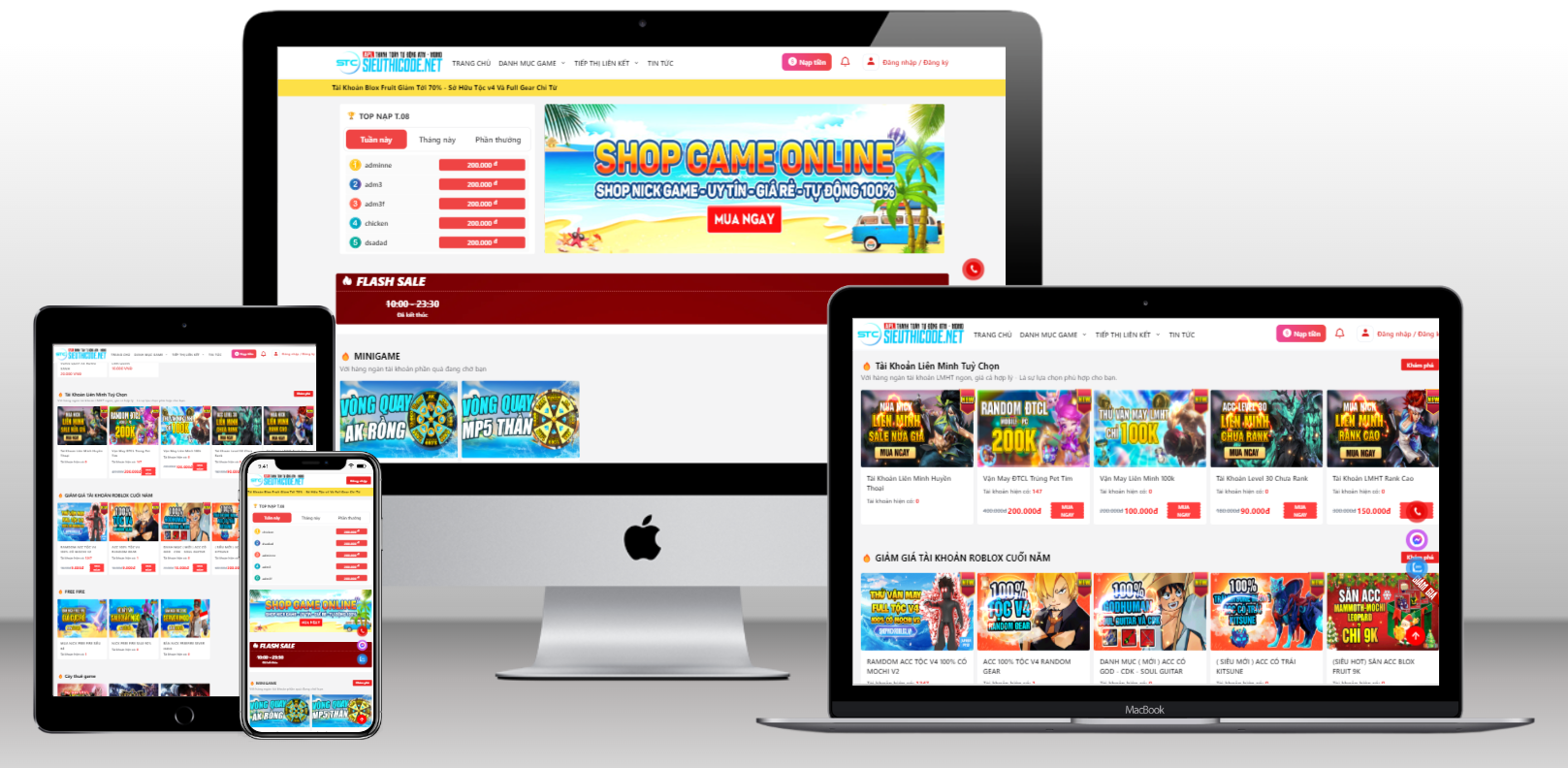  Tạo Shop Acc Game Liên Quân, Free Fire, FC Online, PUBG Tự Động Nhanh Chóng – Free AutoBank